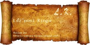 Láposi Kinga névjegykártya